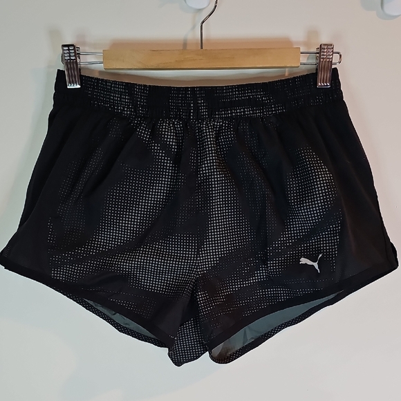 Puma Women's Black Athletic Shorts - Picture 1 of 8